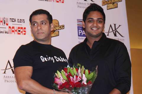 Bollywood actor Salman Khan campaigning charity and Promotion of Dabangg 2 in Hyderabad.