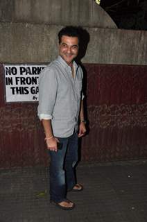 Bollywood actor Sanjay Kapoor at film Dabangg 2 special screening at Ketnav Preview Theater in Mumbai on Monday.