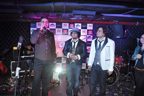 Abhas Joshi and Shreyas Joshi at the launch of their music album Thagni in Firangi Paani, Mumbai.