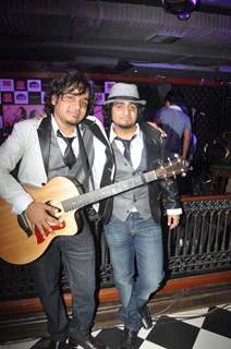 Abhas Joshi and Shreyas Joshi at the launch of their music album Thagni in Firangi Paani, Mumbai.