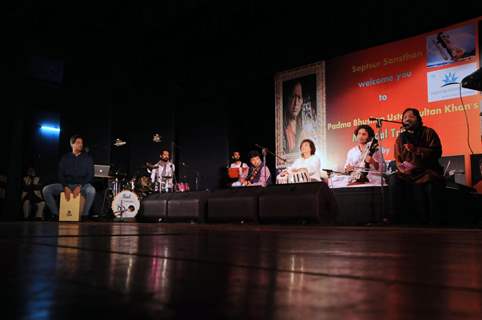 Grand Musical Concert Saptsur as tribute to late Ustad Sultan Khan on his first death anniversary at Ravindra Natya Mandir in Prabhadevi, Mumbai