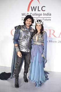 Television actors Ali Hasaina and Simple kaul at Chimera fashion show of WLC College in Mumbai.