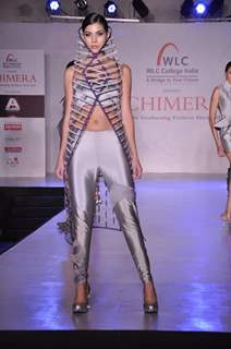 Models walk the ramp at Chimera fashion show of WLC College in Mumbai.