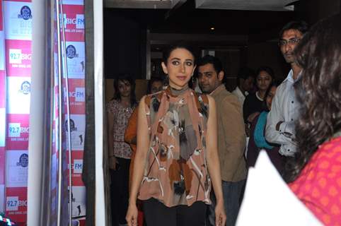 Bollywood actress Karisma Kapoor debuts as RJ for 92.7 BIG FM Studios at Hotel Peninsula Grand in Mumbai.