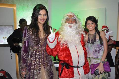 Designer Nisha Jamwal celebrating Christmas party