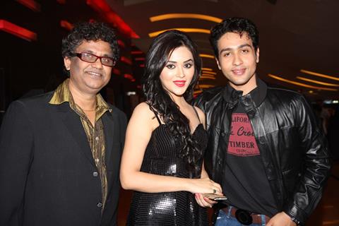 Milind, Ragini and Adhyayan at music launch of film Dehraadun Diary in Cinemax, Andheri West Mumbai.