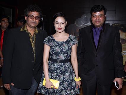 Milind, Yuvika and Arun Sharma at music launch of film Dehraadun Diary in Cinemax, Andheri West Mumbai.