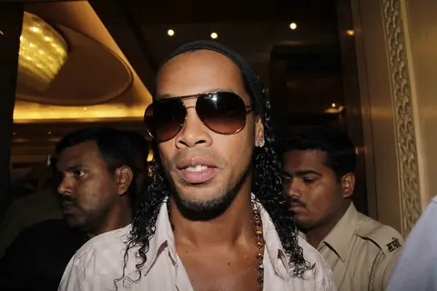 Ronaldinho unveiling of the banner of animation movie R-10