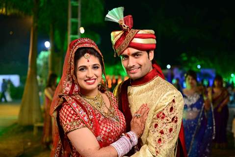 Vivian Dsena and Vahbbiz Dorabjee at their marriage ceremony