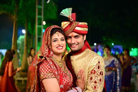 Vivian Dsena and Vahbbiz Dorabjee at their marriage ceremony