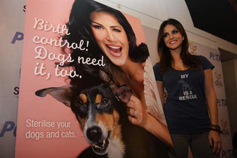 Sunny Leone unveils PETA ad campaign