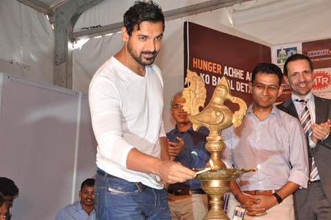 John Abraham Ambassdor, during the launch of Standard Chartered Mumbai Marathon 2013