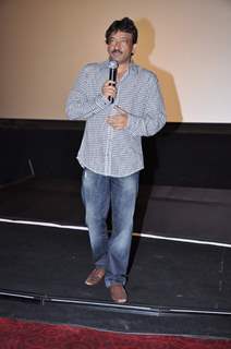 Filmmaker Ram Gopal Varma at the trailer launch of upcoming film The Attacks of 26/11 in PVR, Mumbai.