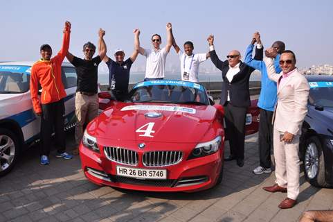 Bollywood actors Rahul Bose and Milind Soman at SCMM-BMW event in Mumbai.