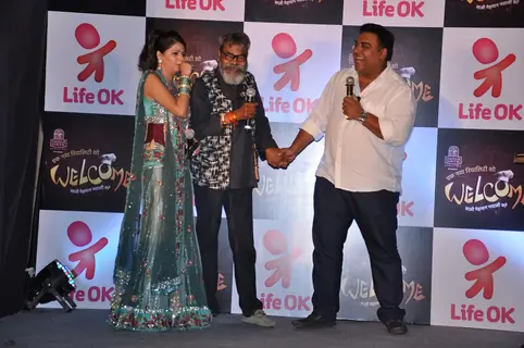 Rucha Gujarati, Anupam Shyam and Ram Kapoor at Life OK's press Conference of its new reality show ''Welcome-Baazi Mehmaan Nawaazi Ki''