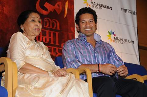 Sachin Tendulkar and Asha Bhosle at Mai Music Launch