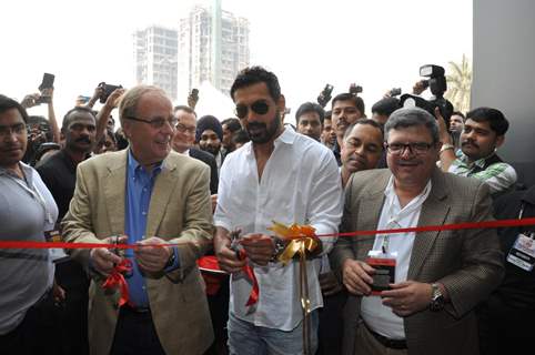 Yamaha Brand Ambassador John Abraham inaugurates Mumbai International Motor Show 2013 at BKC in Mumbai