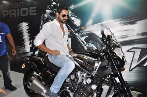 Yamaha Brand Ambassador John Abraham inaugurates Mumbai International Motor Show 2013 at BKC in Mumbai