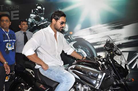 Yamaha Brand Ambassador John Abraham inaugurates Mumbai International Motor Show 2013 at BKC in Mumbai