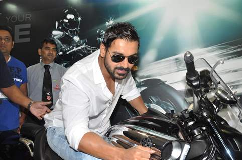 Yamaha Brand Ambassador John Abraham inaugurates Mumbai International Motor Show 2013 at BKC in Mumbai