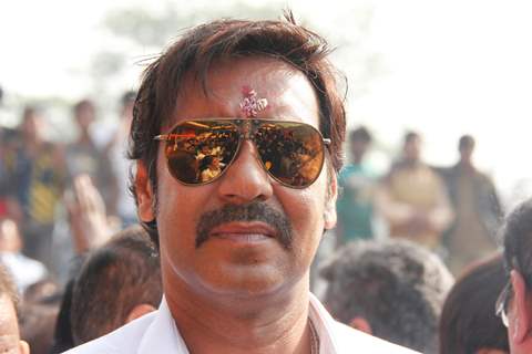 Ajay Devgan at flag hoisting ceremony for Republic Day at Vile Parle in Mumbai