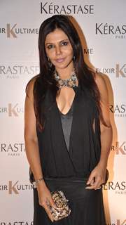 Socialite Nisha Jamvwal at the Jade Jagger's latest collaboration with Kerastase to design the bottle for Kerastase's Elixir Ultime a unique luxury brand in Mumbai on Wednesday, January 30th, evening.