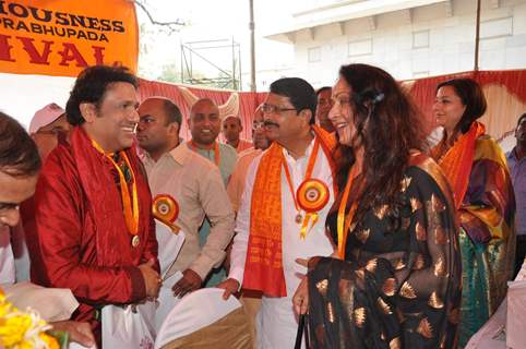 Hema Malini & Govinda at the inauguration of Jagannath Yatra celebrations