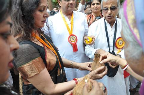 Hema Malini & Govinda at the inauguration of Jagannath Yatra celebrations