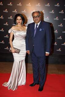 Sridevi with husband Boney Kapoor at the 4th anniversary party of COLORS Channel