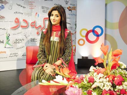 Mawra Hussain Behind the scene on a show