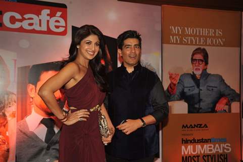 Shilpa Shetty and Manish Malhotra at Hindustan Times Style Awards