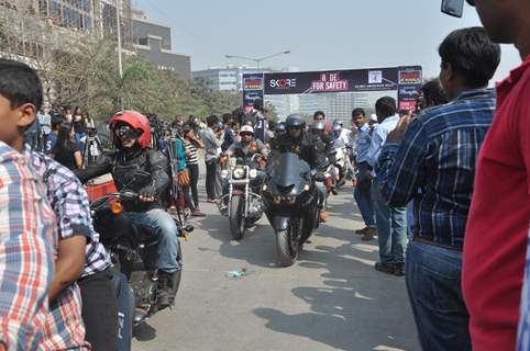 Film ShootOut Wadala Promotion at Safety Drive & 600 bikers Rally