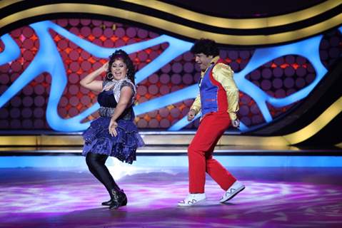 Bhabho aka Neelu with Arvind during their performance on Nach Baliye 5