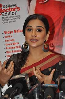 Unveiling of Savvy Cover With Vidya Balan