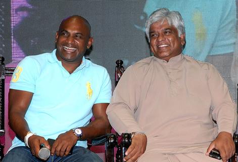 Sri Lankan Former Cricketers Sanath Jayasuriya and Arjuna Ranathunga at the GET  SRI LANKAN ED  at Garuda Mall , in Bangalore on Friday  22nd of February 2013   photo by IANS.