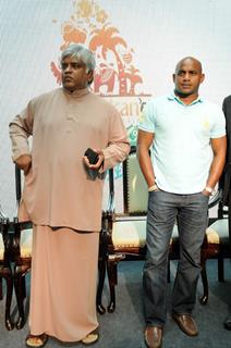 Sri Lankan Former Cricketers Sanath Jayasuriya and Arjuna Ranathunga at the GET  SRI LANKAN ED  at Garuda Mall , in Bangalore on Friday  22nd of February 2013   photo by IANS.