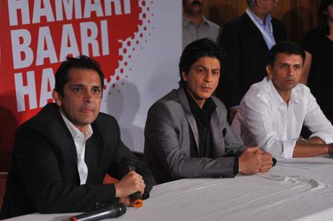 Rahul Dravid and Shahrukh Khan at UCC Opening Ceremony in Mumbai