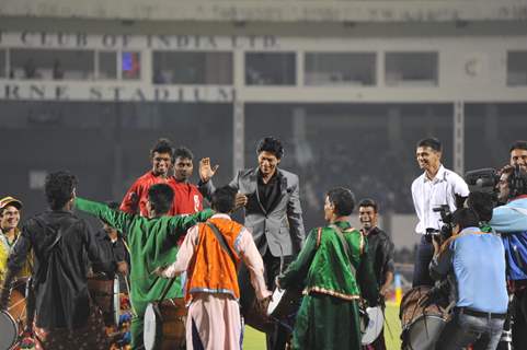 Rahul Dravid and Shahrukh Khan at UCC Opening Ceremony in Mumbai