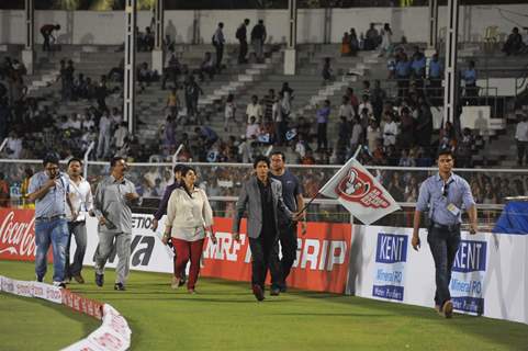 Rahul Dravid and Shahrukh Khan at UCC Opening Ceremony in Mumbai