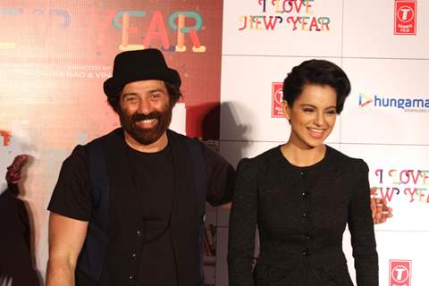 Sunny Deol and Kangana Ranaut at film I LOVE NY theatrical trailer launch
