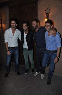 Sushant Singh Rajput, Raj Kumar Yadav, Abhishek Kapoor and Amit Sadh at Success bash of Kai Po Che!