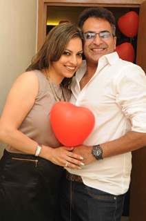 Preety Bhalla with husband Deepu Paul at Preety Bhalla's birthday bash.