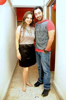 Preety Bhalla with Hiten Paintal at her birthday bash.