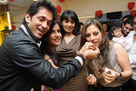 Rajiv and Shibani Kashyap with Preety Bhalla at her birthday bash.