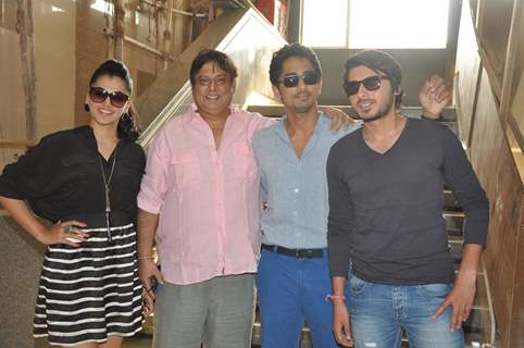 Tapsee Pannu, David Dhawan, Siddharth Narayan and Divyendu Sharma at Film Chashme Baddoor Promotion