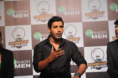 John Abraham with Garnier Men launched a unique social campaign of Power Light A Village