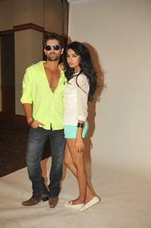 Bollywood Actors Neil Nitin Mukesh with Sonal Chauhan pose during the photo soot promotion of  Film 3G