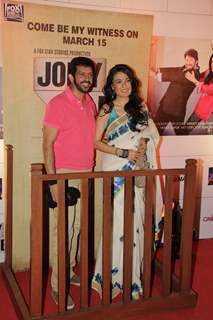 Kabir Khan with wife Mini Mathur at Premiere of movie Jolly LLB