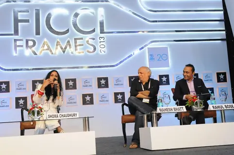Shoma Choudhary, Mahesh Bhatt and Rahul Bose at FICCI Frames 2013