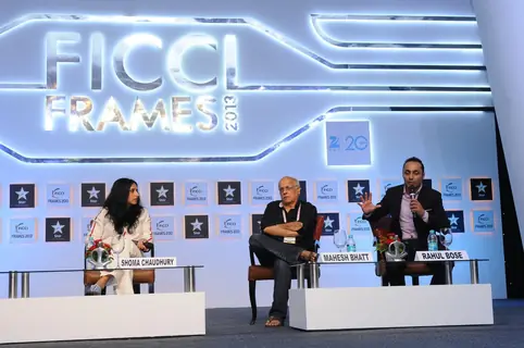 Shoma Choudhary, Mahesh Bhatt and Rahul Bose at FICCI Frames 2013